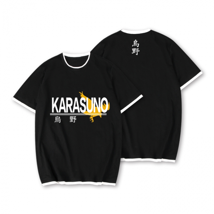 Haikyuu!! Full color printed short-sleeved fake two-piece T-shirt from S to XXXL