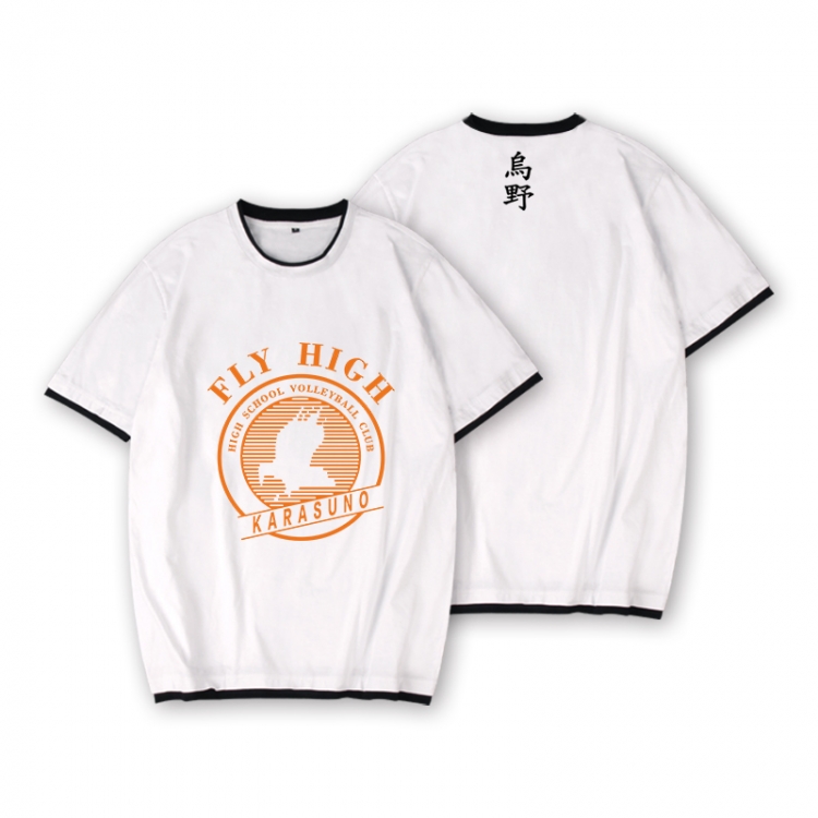 Haikyuu!! Full color printed short-sleeved fake two-piece T-shirt from S to XXXL