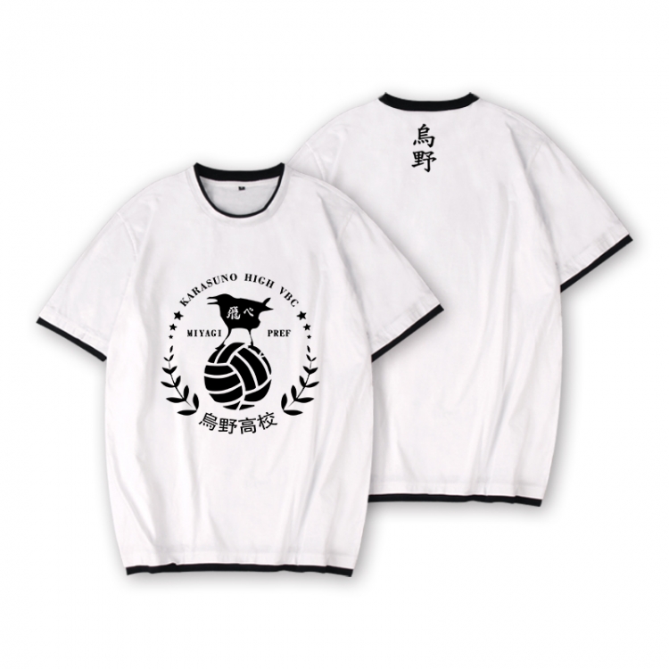 Haikyuu!! Full color printed short-sleeved fake two-piece T-shirt from S to XXXL