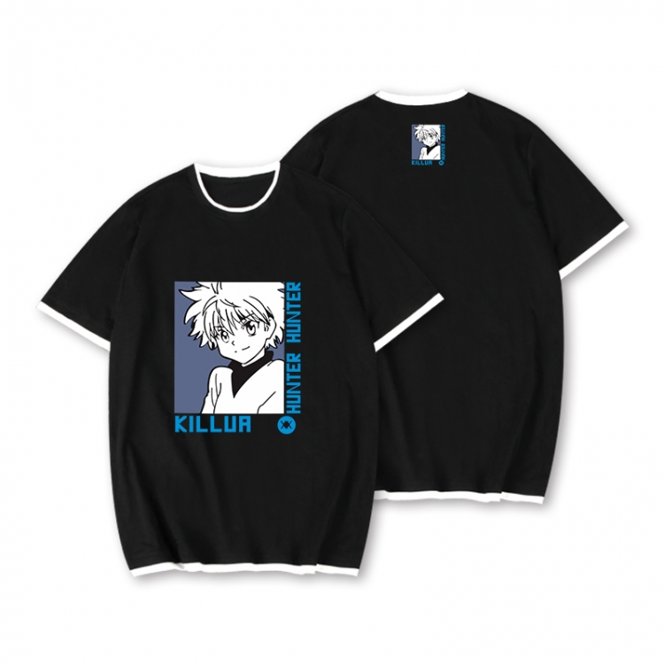 HunterXHunter Full color printed short-sleeved fake two-piece T-shirt from S to XXXL