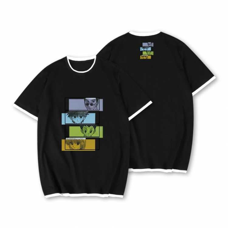 HunterXHunter Full color printed short-sleeved fake two-piece T-shirt from S to XXXL