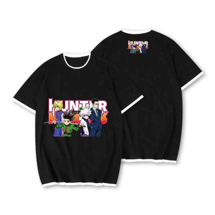 HunterXHunter Full color printed short-sleeved fake two-piece T-shirt from S to XXXL