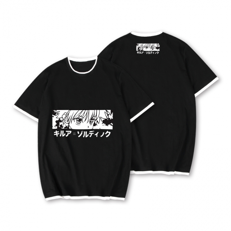 HunterXHunter Full color printed short-sleeved fake two-piece T-shirt from S to XXXL