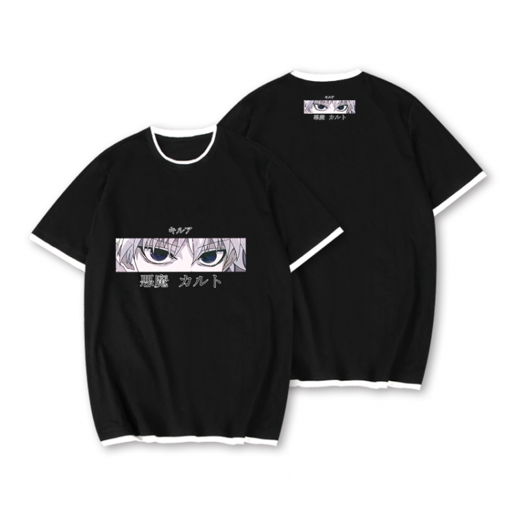 HunterXHunter Full color printed short-sleeved fake two-piece T-shirt from S to XXXL