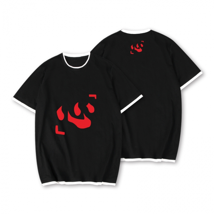 HunterXHunter Full color printed short-sleeved fake two-piece T-shirt from S to XXXL