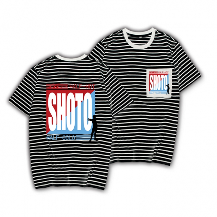 My Hero Academia Striped Letters Color Loose Short Sleeve T-Shirt from S to XXXL