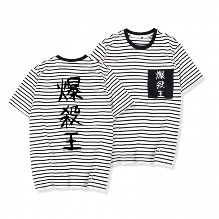 My Hero Academia Striped Letters Color Loose Short Sleeve T-Shirt from S to XXXL