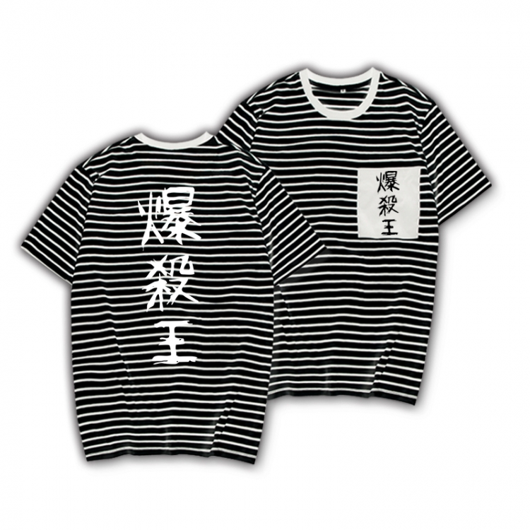 My Hero Academia Striped Letters Color Loose Short Sleeve T-Shirt from S to XXXL