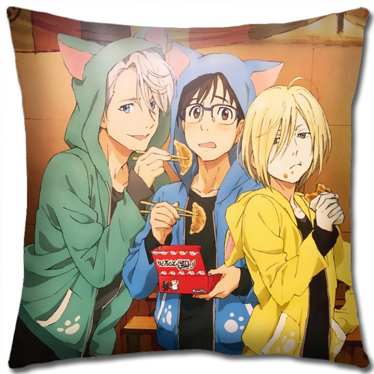 Pillow Yuri !!! on Ice Anime square full-color pillow cushion 45X45CM NO FILLING y15-180
