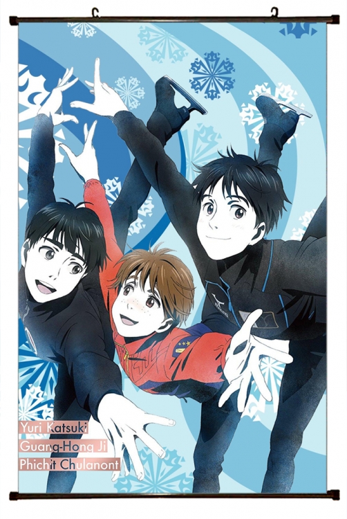 Yuri !!! on Ice Anime black Plastic rod Cloth painting Wall Scroll 60X90CM y15-118A