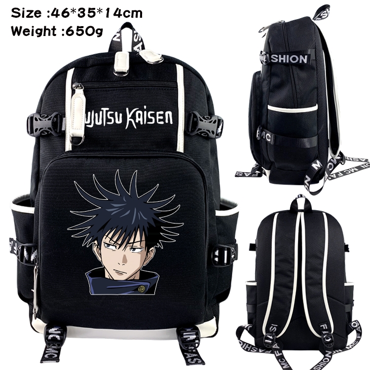 Jujutsu Kaisen Trendy Shoulder Student Canvas Backpack  06A