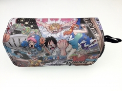 One Piece Double zipper PU pen...