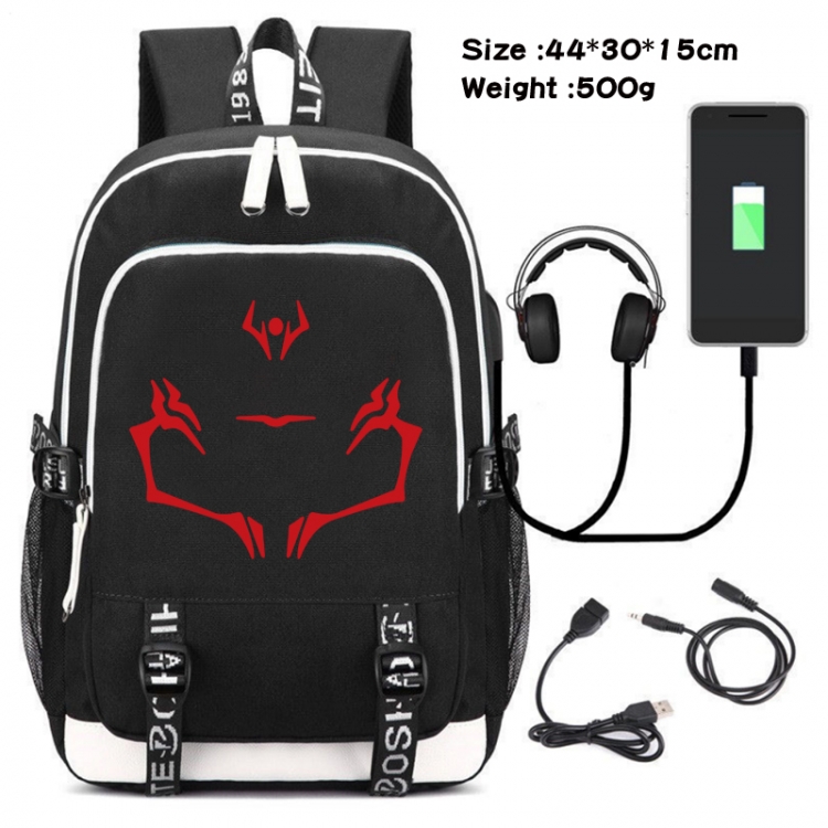 Jujutsu Kaisen Printed travel canvas backpack USB charging student school bag