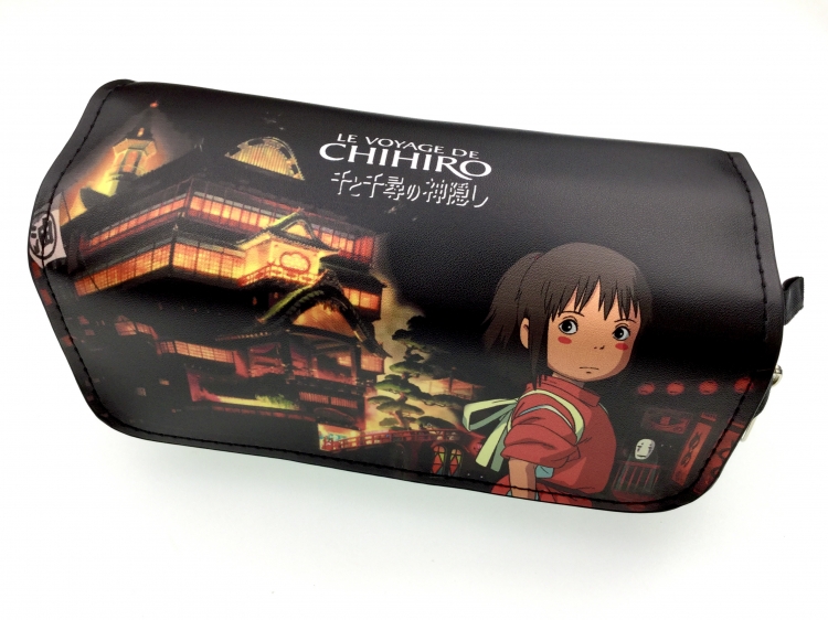 Spirited Away Double zipper PU pencil Bag 20X10X7.5M 140G Style A