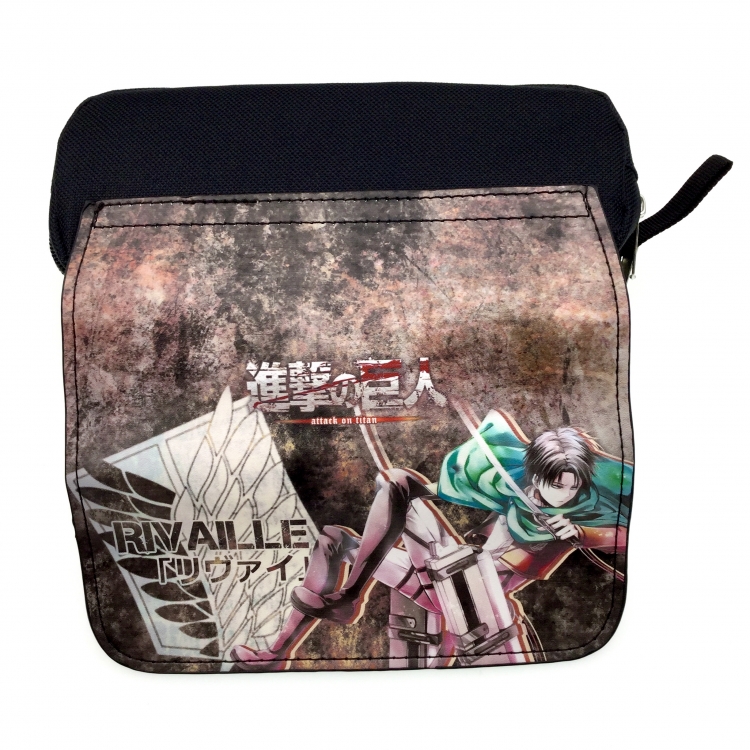 Shingeki no Kyojin Double zipper PU pencil Bag 20X10X7.5M 140G Style F