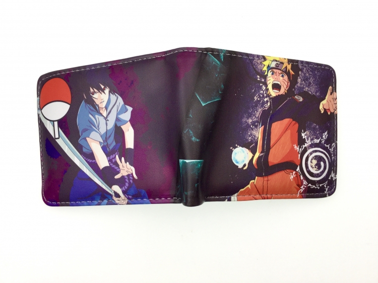 Naruto two fold  Short wallet 11X9.5CM 60G