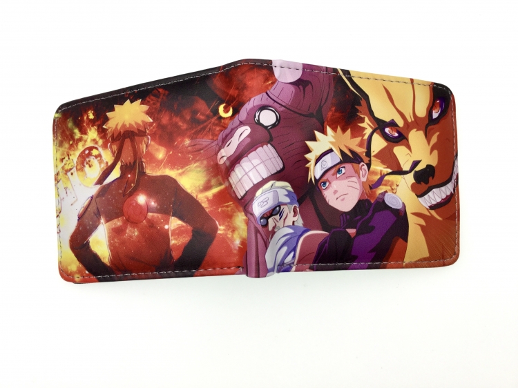 Naruto two fold  Short wallet 11X9.5CM 60G