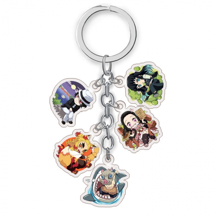 Demon Slayer Kimets Anime acrylic Key Chain price for 5 pcs A201