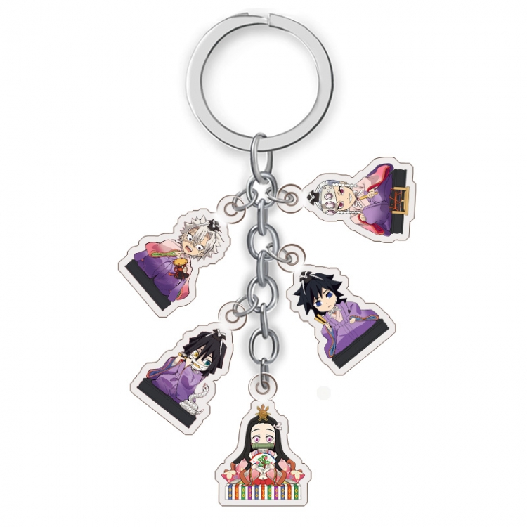 Demon Slayer Kimets Anime acrylic Key Chain price for 5 pcs A216