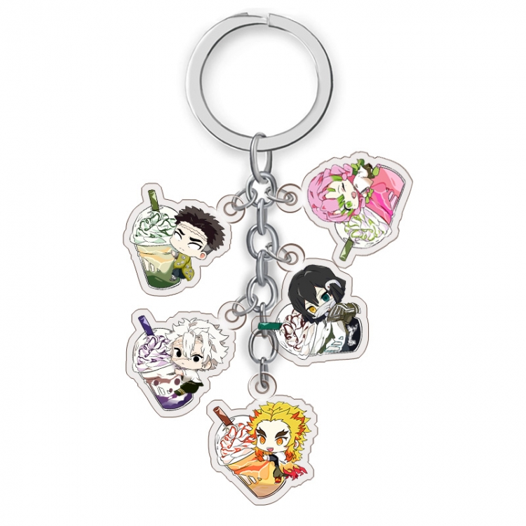 Demon Slayer Kimets Anime acrylic Key Chain price for 5 pcs A230
