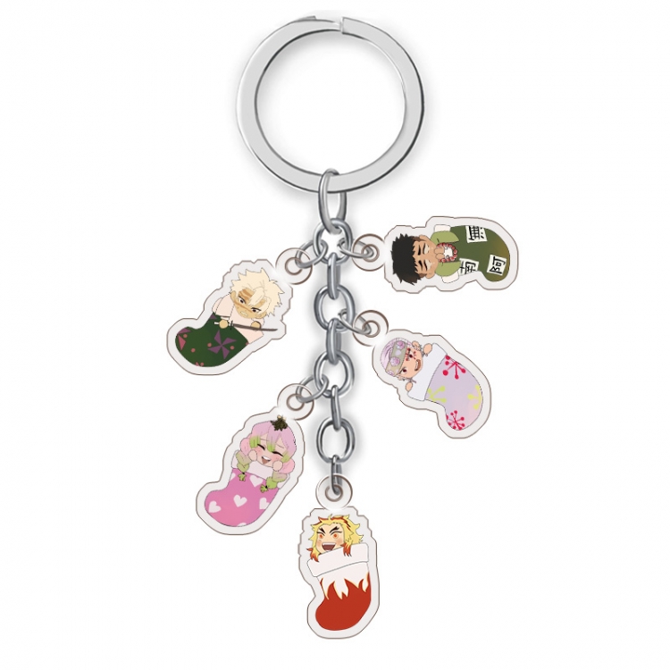 Demon Slayer Kimets Anime acrylic Key Chain price for 5 pcs A227