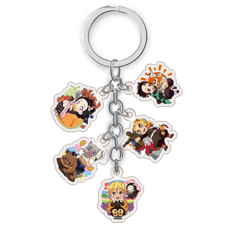 Demon Slayer Kimets Anime acrylic Key Chain price for 5 pcs A202