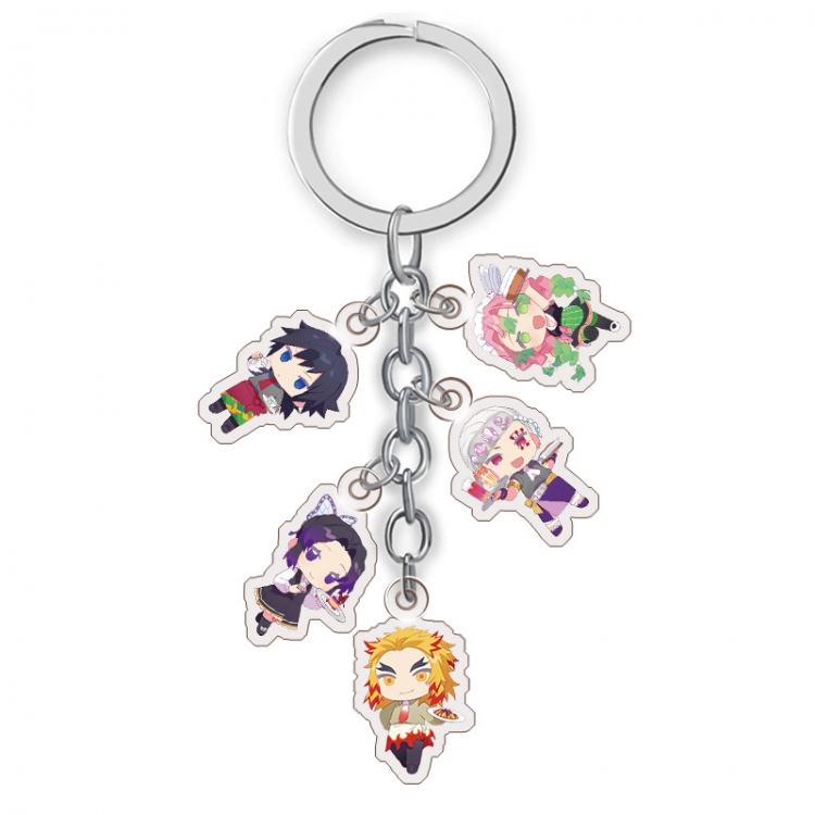 Demon Slayer Kimets Anime acrylic Key Chain price for 5 pcs A221