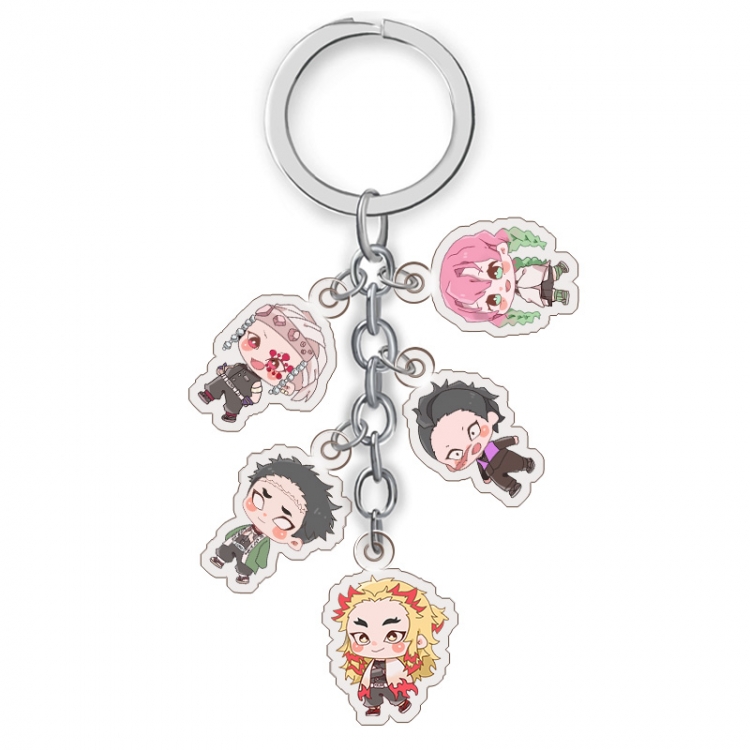 Demon Slayer Kimets Anime acrylic Key Chain price for 5 pcs A209