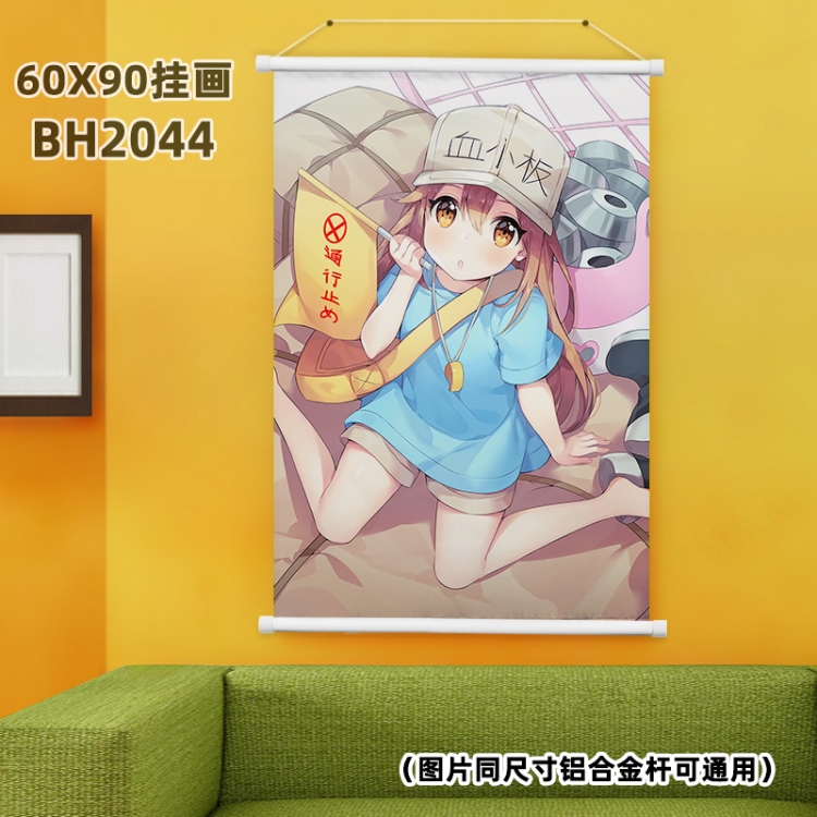 Working cell White plastic pole hanging picture 60X90CM BH2044