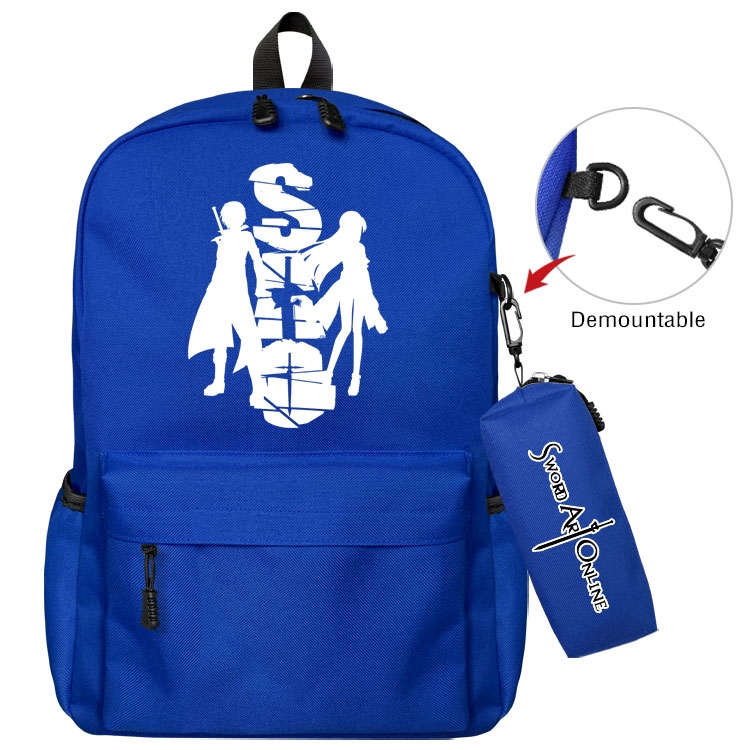  Sword Art Online Cartoon student school bag backpack Pencil Bag combination