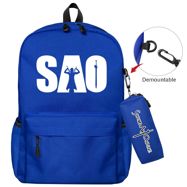 Sword Art Online Cartoon student school bag backpack Pencil Bag combination