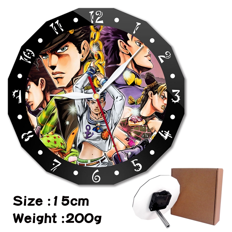 JoJos Bizarre Adventure Cartoon double acrylic wall clock alarm clock