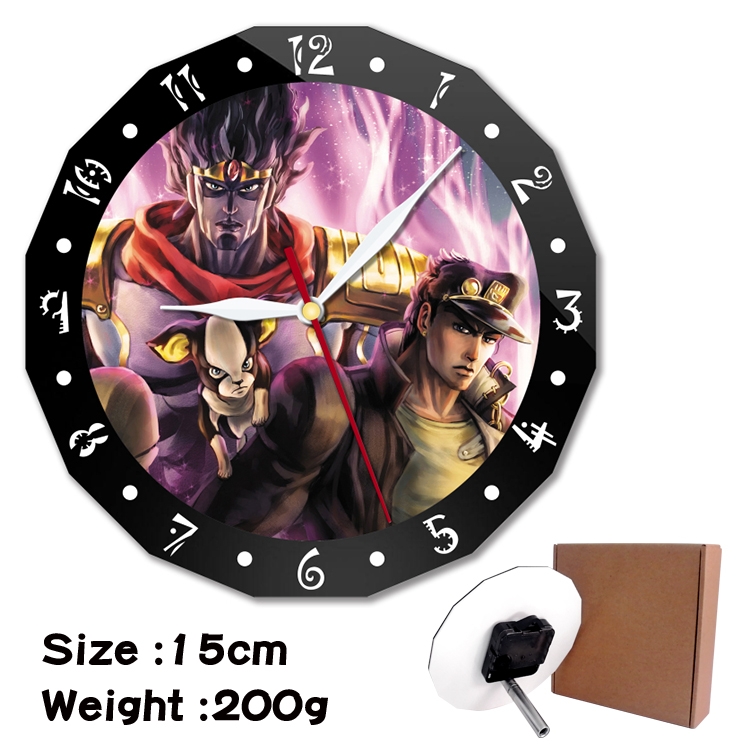 JoJos Bizarre Adventure Cartoon double acrylic wall clock alarm clock