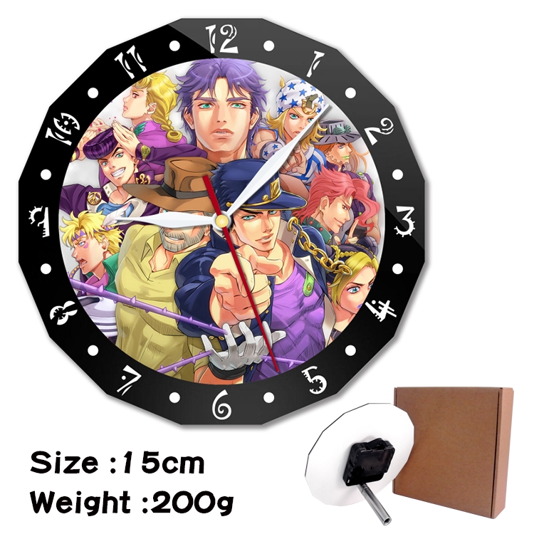 JoJos Bizarre Adventure Cartoon double acrylic wall clock alarm clock