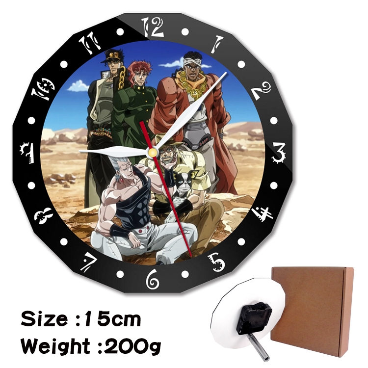 JoJos Bizarre Adventure Cartoon double acrylic wall clock alarm clock