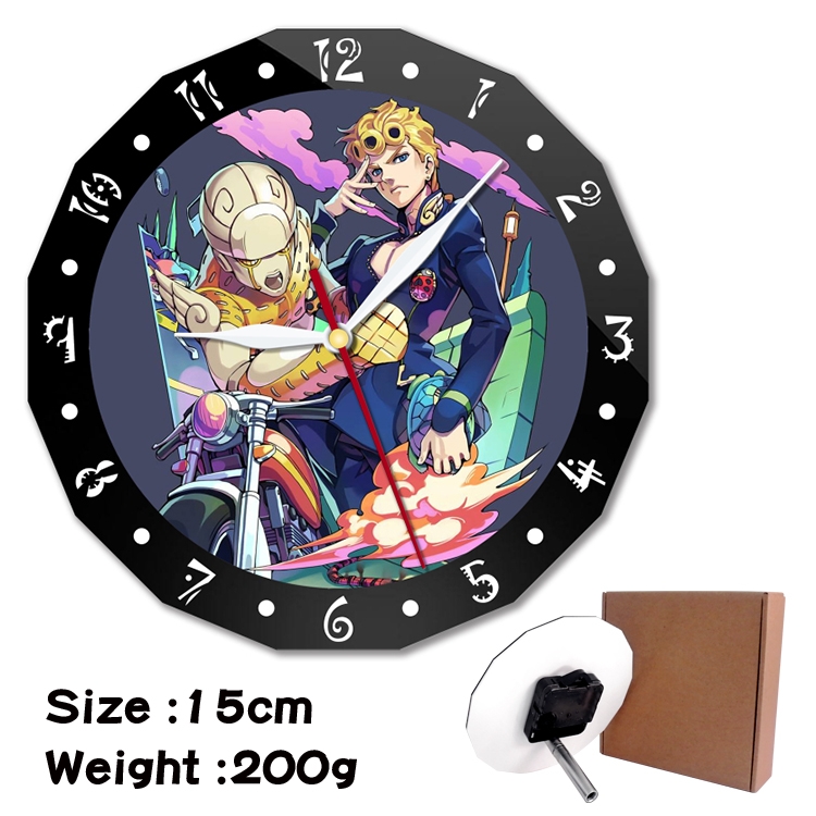 JoJos Bizarre Adventure Cartoon double acrylic wall clock alarm clock