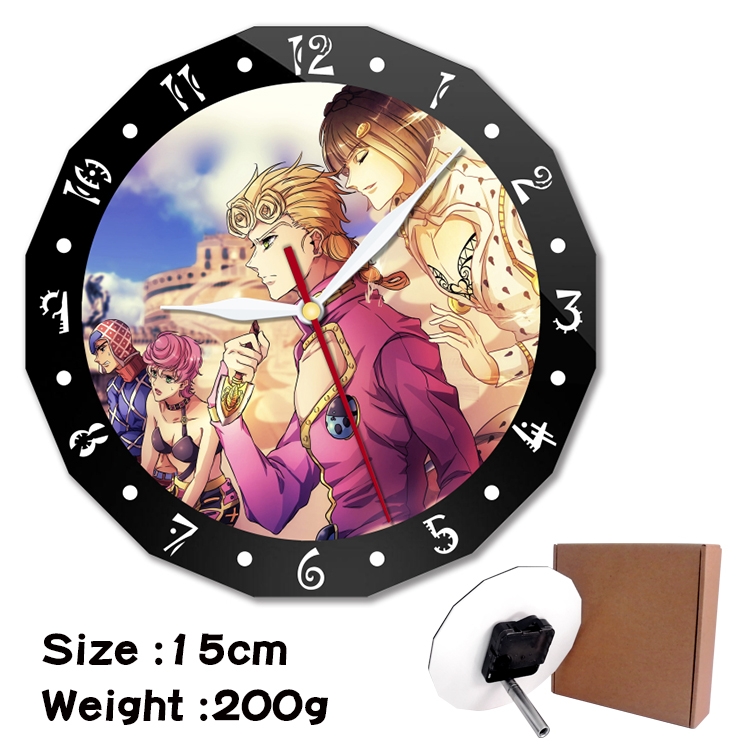 JoJos Bizarre Adventure Cartoon double acrylic wall clock alarm clock