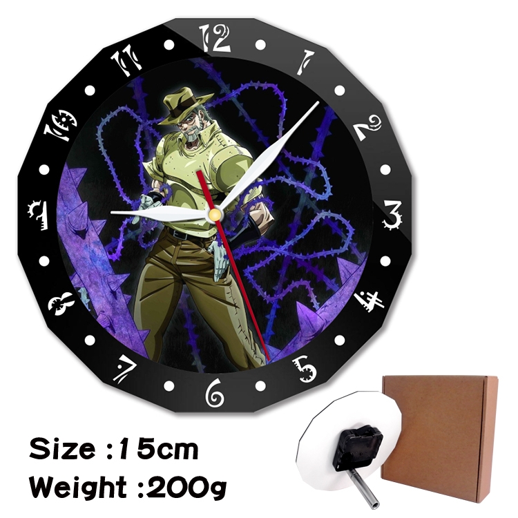 JoJos Bizarre Adventure Cartoon double acrylic wall clock alarm clock