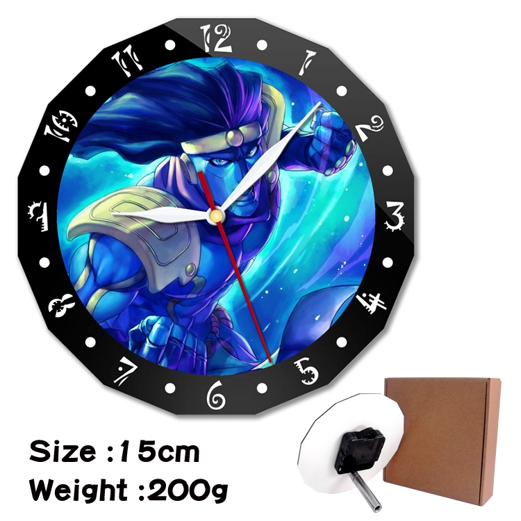 JoJos Bizarre Adventure Cartoon double acrylic wall clock alarm clock