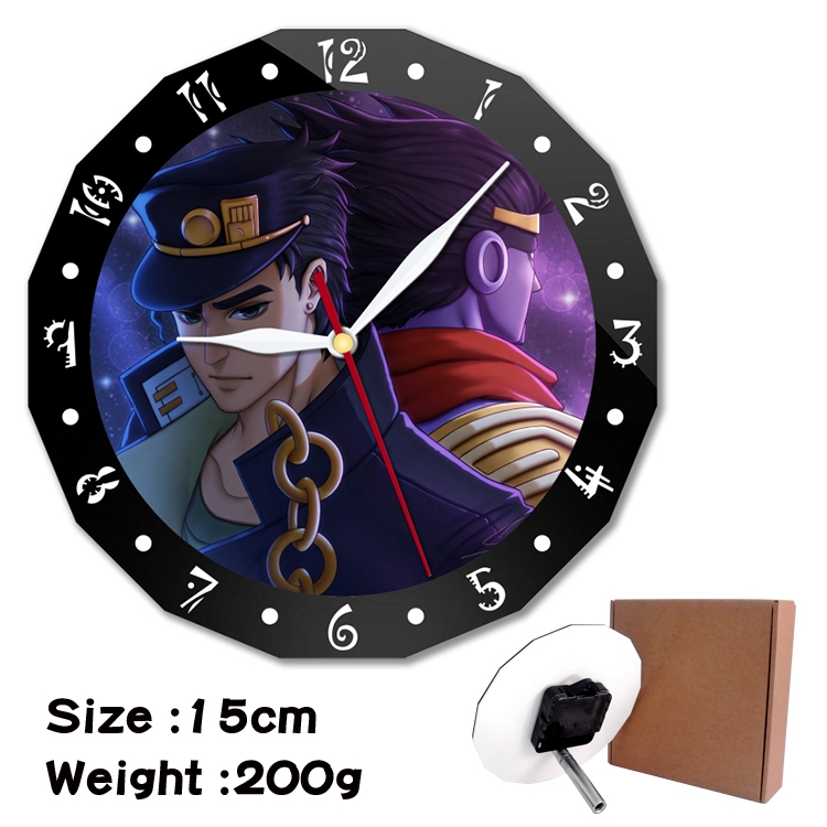 JoJos Bizarre Adventure Cartoon double acrylic wall clock alarm clock