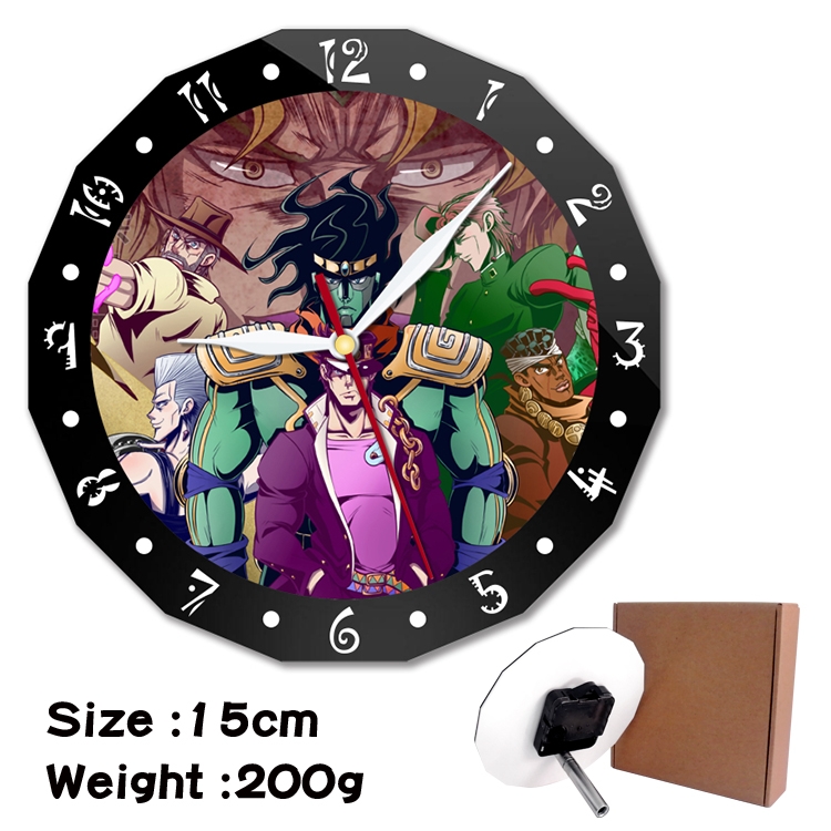 JoJos Bizarre Adventure Cartoon double acrylic wall clock alarm clock