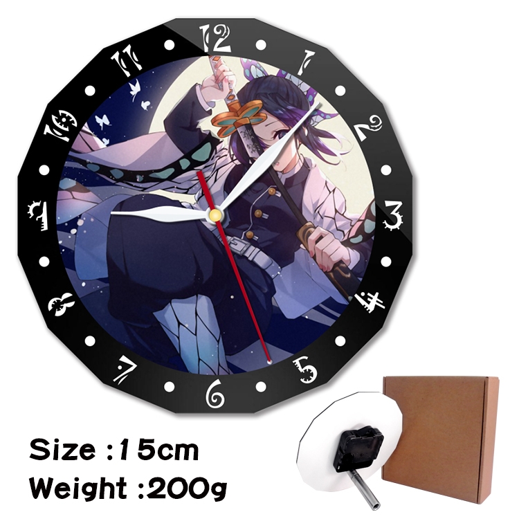 Demon Slayer Kimets Anime double acrylic wall clock alarm clock 15cm 200g