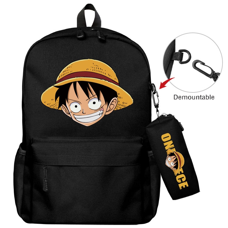 One Piece   Anime student school bag backpack Pencil Bag combination