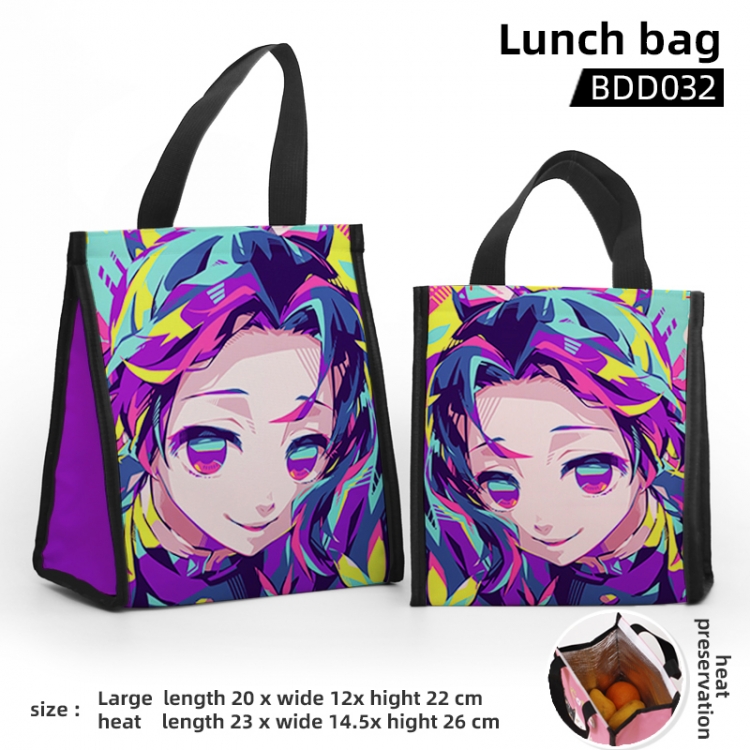 Demon Slayer Kimets Small  Anime warm lunch bag 20X12x22CM BDD32