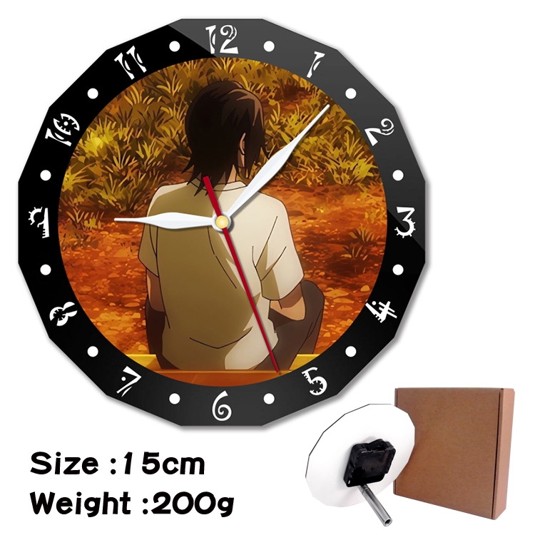Jujutsu Kaisen Anime double acrylic wall clock alarm clock 15cm 200g