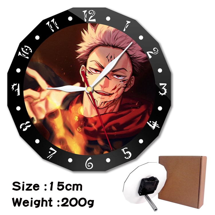 Jujutsu Kaisen Anime double acrylic wall clock alarm clock 15cm 200g