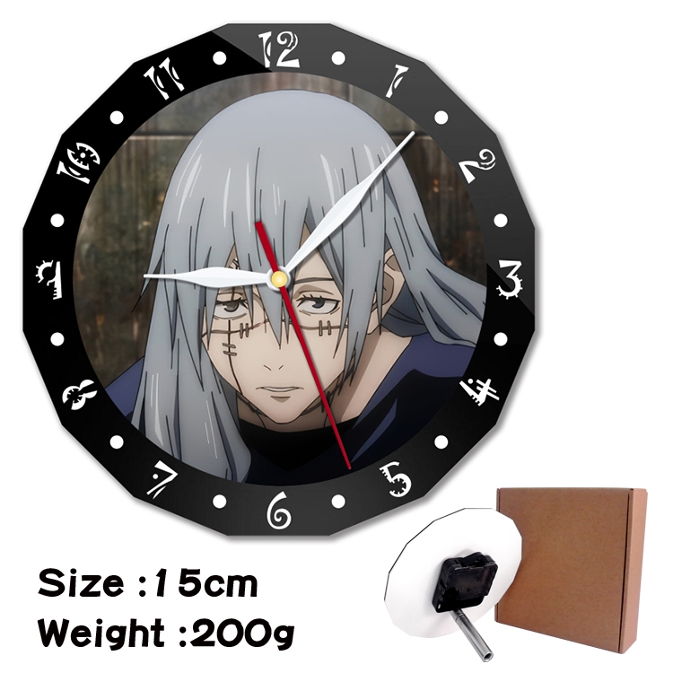 Jujutsu Kaisen Anime double acrylic wall clock alarm clock 15cm 200g
