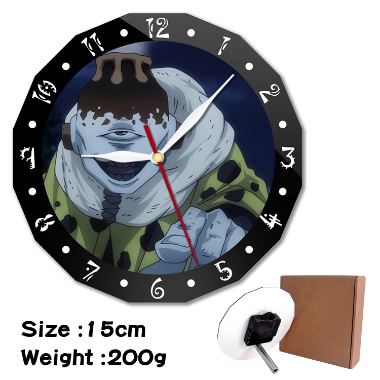 Jujutsu Kaisen Anime double acrylic wall clock alarm clock 15cm 200g