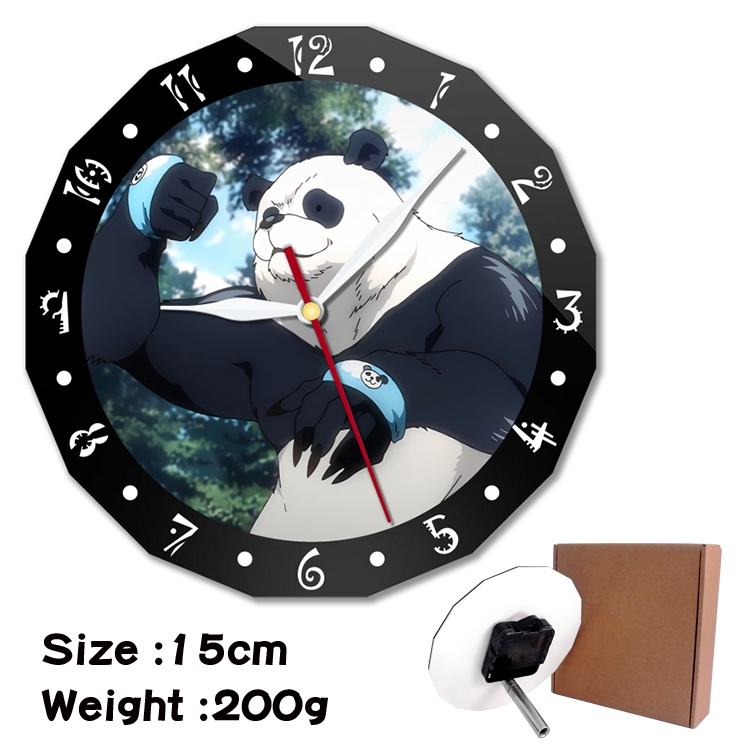 Jujutsu Kaisen Anime double acrylic wall clock alarm clock 15cm 200g