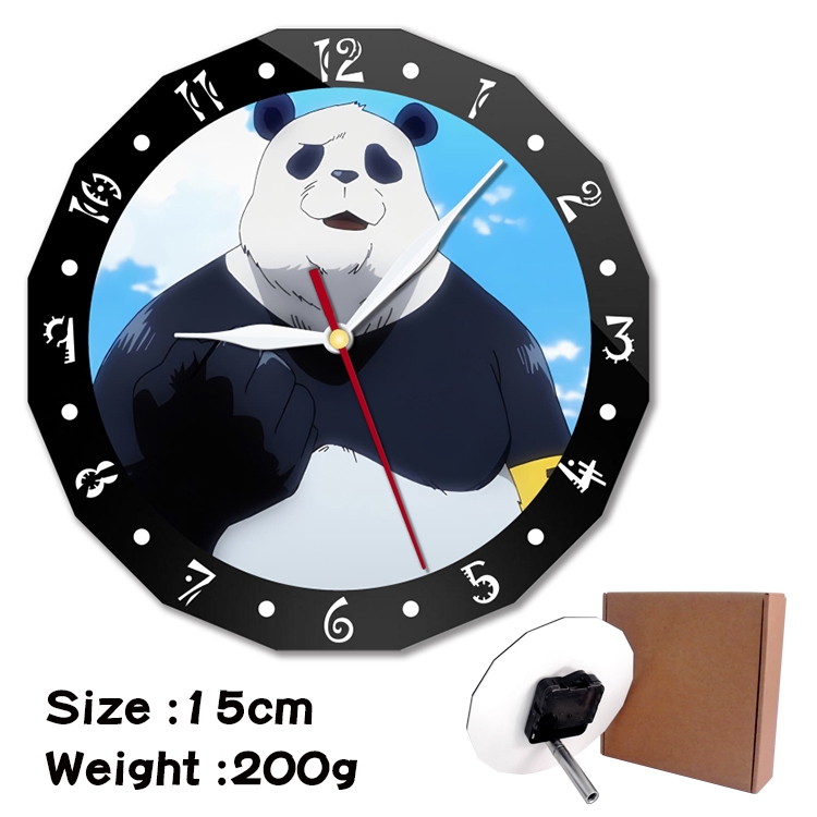 Jujutsu Kaisen Anime double acrylic wall clock alarm clock 15cm 200g